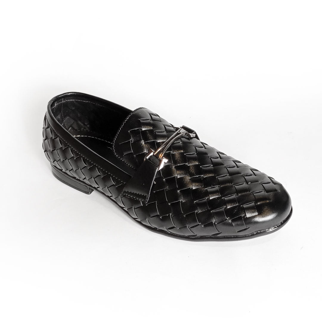 Woven Leather Loafers