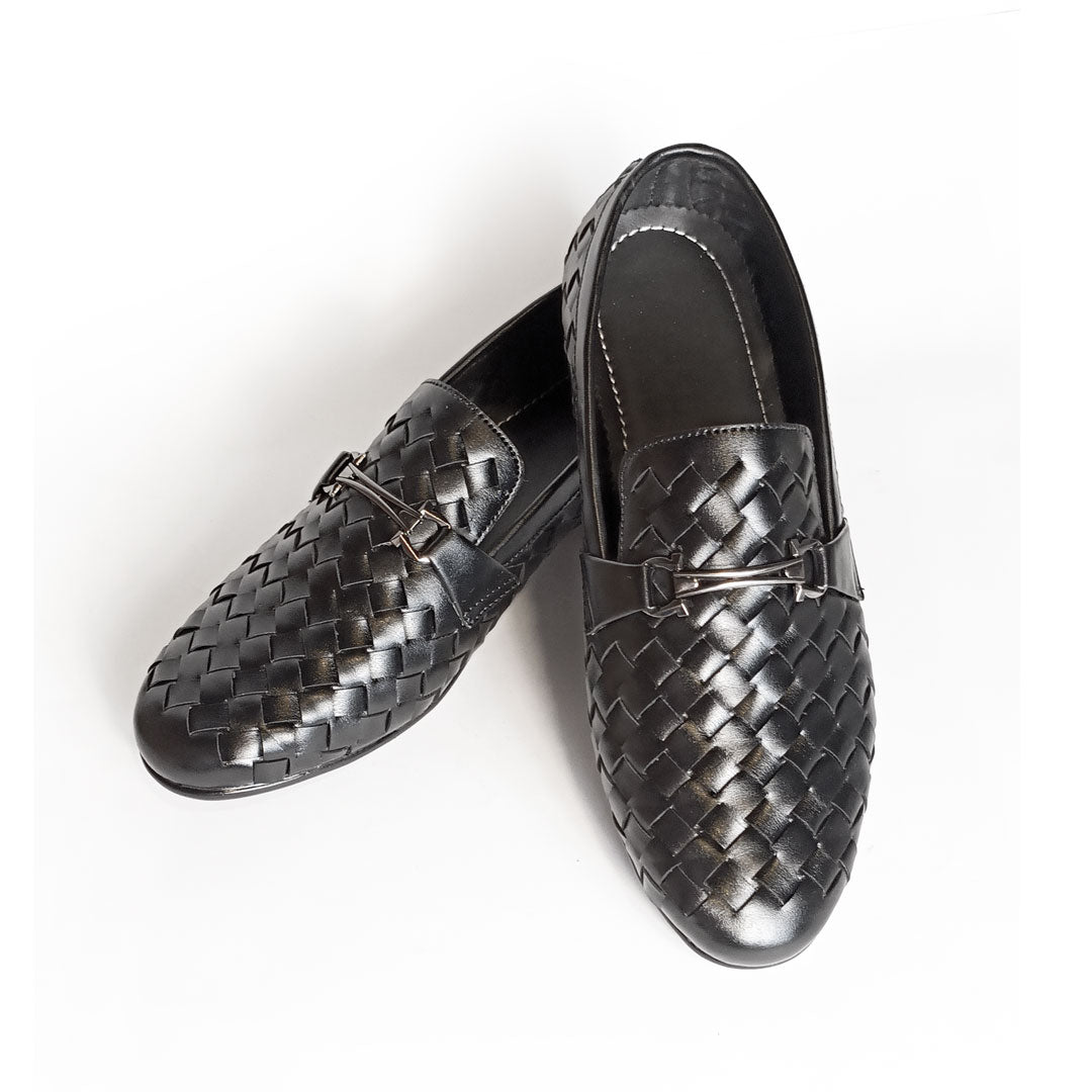 Woven Leather Loafers