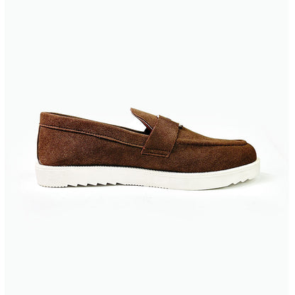 Emblem Suede Loafers