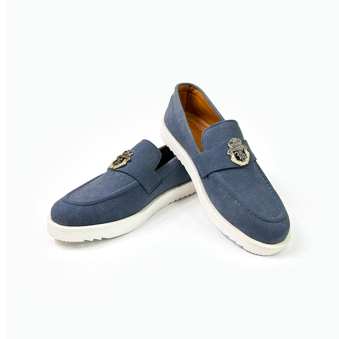 Suede Crest Loafers