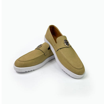 Suede Crest Loafers